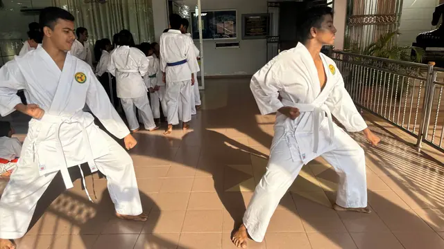 Karate practice